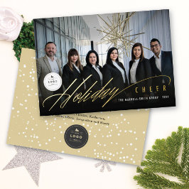 Stijlvolle Moderne Vakantie Cheer Modern Photo Bus Folie Feestdagenkaart