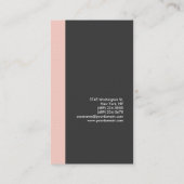 Stijlvolle, moderne verticale minimalistische lapt visitekaartje (Achterkant)