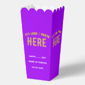 STIJLVOLLE MODERNE  VIOLET BRANDED POPCORN BEDANKDOOSJES (Achterkant)