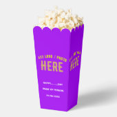 STIJLVOLLE MODERNE  VIOLET BRANDED POPCORN BEDANKDOOSJES (Popped)