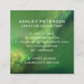 Stijlvolle, moderne Waterverf bloemen botanisch Vierkante Visitekaartje (Achterkant)