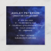 Stijlvolle, moderne Waterverf bloemen botanisch Vierkante Visitekaartje (Achterkant)