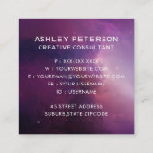 Stijlvolle, moderne Waterverf bloemen botanisch Vierkante Visitekaartje (Achterkant)