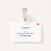 STIJLVOLLE MODERNE  WITTE MERK METALEN CLIP BADGE (Achterkant met clip)