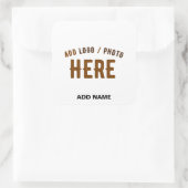 STIJLVOLLE MODERNE  WITTE MERKENVELOP VIERKANTE STICKER (Tas)