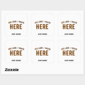 STIJLVOLLE MODERNE WITTE MERKVAKANTIE VIERKANTE STICKER (Vel)