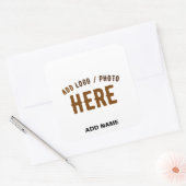 STIJLVOLLE MODERNE WITTE MERKVAKANTIE VIERKANTE STICKER (Envelop)
