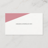 Stijlvolle moderne witte roze professionele vrouw visitekaartje (Achterkant)