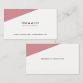 Stijlvolle moderne witte roze professionele vrouw visitekaartje (Voorkant / Achterkant)