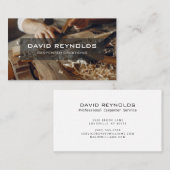 Stijlvolle moderne Wooden Carpenter-constructie Visitekaartje (Voorkant / Achterkant)