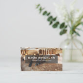 Stijlvolle moderne Wooden Carpenter Construction B Visitekaartje (Staand voorkant)