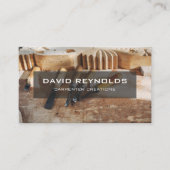 Stijlvolle moderne Wooden Carpenter Construction B Visitekaartje (Voorkant)