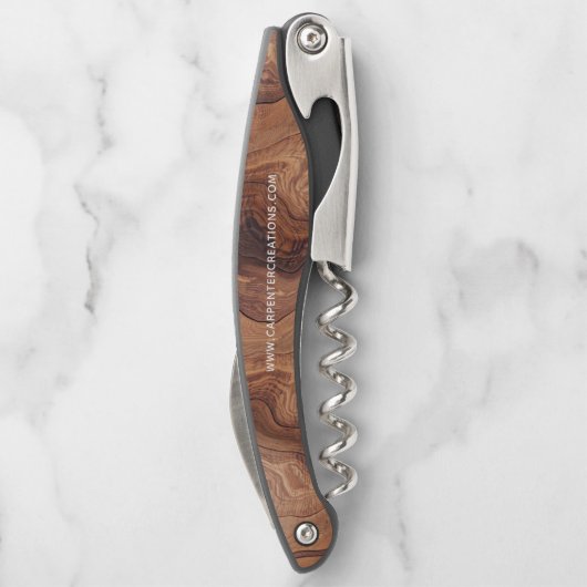 Stijlvolle moderne Wooden Carpentry-constructie Kurkentrekker (Achterkant)