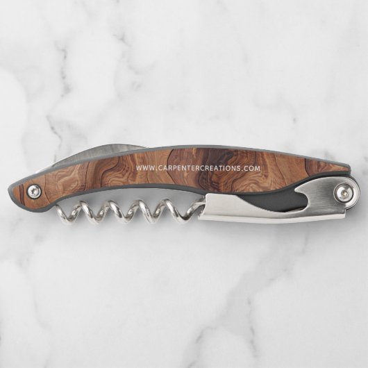 Stijlvolle moderne Wooden Carpentry-constructie Kurkentrekker (Achterkant)