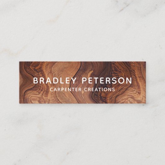 Stijlvolle moderne Wooden Carpentry-constructie Mini Visitekaartje (Voorkant)