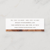 Stijlvolle moderne Wooden Carpentry-constructie Mini Visitekaartje (Achterkant)