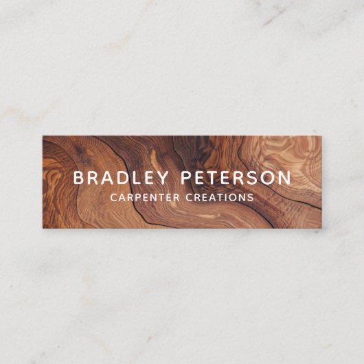 Stijlvolle moderne Wooden Carpentry-constructie Mini Visitekaartje (Voorkant)