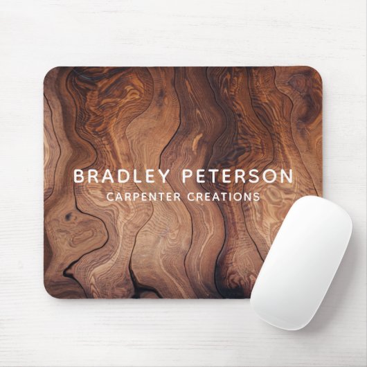 Stijlvolle moderne Wooden Carpentry-constructie Muismat (Met muis)