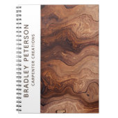 Stijlvolle moderne Wooden Carpentry-constructie Notitieboek (Voorkant)