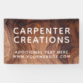 Stijlvolle moderne Wooden Carpentry-constructie Spandoek (Horizontaal)