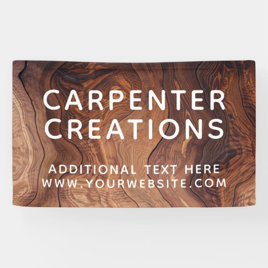 Stijlvolle moderne Wooden Carpentry-constructie Spandoek (Horizontaal)