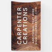 Stijlvolle moderne Wooden Carpentry-constructie Spandoek (Verticaal)
