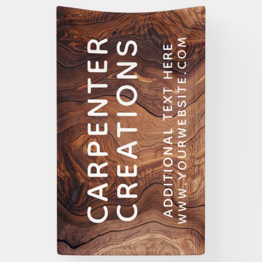 Stijlvolle moderne Wooden Carpentry-constructie Spandoek (Verticaal)