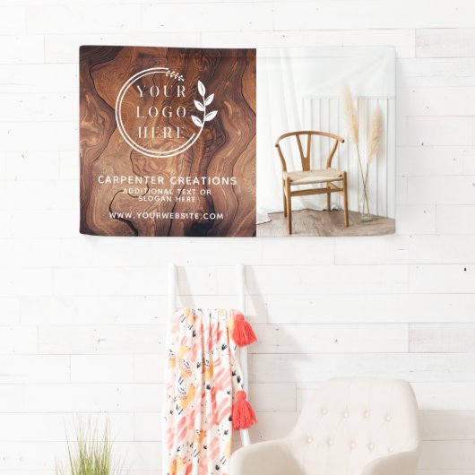 Stijlvolle moderne Wooden Carpentry-constructie Spandoek (Insitu)