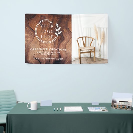 Stijlvolle moderne Wooden Carpentry-constructie Spandoek (Beurs)