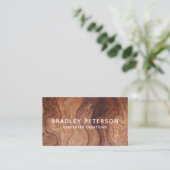 Stijlvolle moderne Wooden Carpentry-constructie Visitekaartje (Staand voorkant)