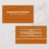 Stijlvolle moderne Wooden Carpentry-constructie Visitekaartje (Voorkant / Achterkant)