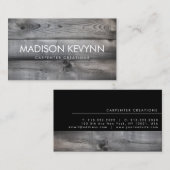 Stijlvolle moderne Wooden Carpentry-constructie Visitekaartje (Voorkant / Achterkant)