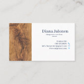 Stijlvolle moderne Wooden Carpentry-constructie Visitekaartje (Achterkant)