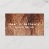 Stijlvolle moderne Wooden Carpentry-constructie Visitekaartje (Voorkant)