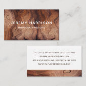 Stijlvolle moderne Wooden Carpentry-constructie Visitekaartje (Voorkant / Achterkant)