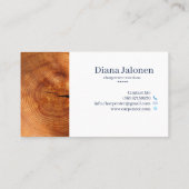 Stijlvolle moderne Wooden Carpentry-constructie Visitekaartje (Achterkant)