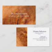 Stijlvolle moderne Wooden Carpentry-constructie Visitekaartje (Voorkant / Achterkant)