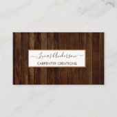 Stijlvolle moderne Wooden Carpentry-constructie Visitekaartje (Voorkant)