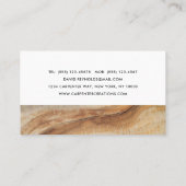 Stijlvolle moderne Wooden Carpentry-constructie Visitekaartje (Achterkant)