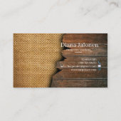 Stijlvolle moderne Wooden Carpentry-constructie Visitekaartje (Achterkant)