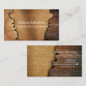 Stijlvolle moderne Wooden Carpentry-constructie Visitekaartje (Voorkant / Achterkant)