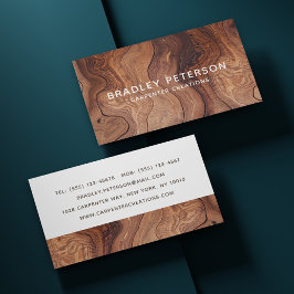 Stijlvolle moderne Wooden Carpentry-constructie Visitekaartje