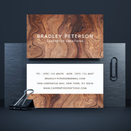 Stijlvolle moderne Wooden Carpentry-constructie Visitekaartje