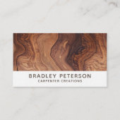 Stijlvolle moderne Wooden Carpentry-constructie Visitekaartje (Voorkant)