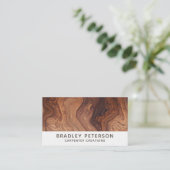 Stijlvolle moderne Wooden Carpentry-constructie Visitekaartje (Staand voorkant)