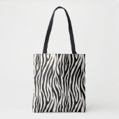 Stijlvolle moderne zebra print safari dierlijk pat tote bag (Voorkant)