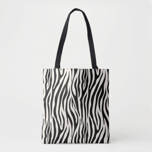 Stijlvolle moderne zebra print safari dierlijk pat tote bag (Voorkant)