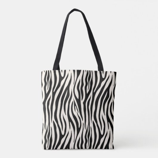 Stijlvolle moderne zebra print safari dierlijk pat tote bag (Achterkant)