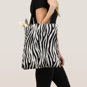 Stijlvolle moderne zebra print safari dierlijk pat tote bag (Dichtbij)