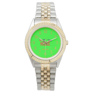 STIJLVOLLE MODERNE ZILVERKLEURIGE GOUDEN NEON GREE HORLOGE